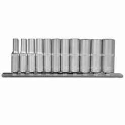 Steckschlüsseleinsatz-Set 1/4" - In ZOLL - Tief - 11-teilig