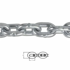 Schweißkette - DIN 766 - Gerade Form A - Galvanisch Verzinkt - Rollenlänge 10 Und 30 Meter - Preis Per Rolle