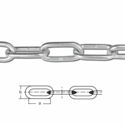 Rundstahlkette - Gerade Form C - Bundware - Galvanisch Verzinkt - VE 10 Und 30 Meter - Preis Per VE