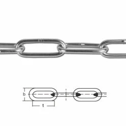 Edelstahl-Schweißketten - Nach DIN 763 - Gerade Form C - Rostfrei - Länge 30 M - Preis Per VE