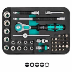 Steckschlüssel-Garnitur - 1/4" - Chrom-Vanadium-Stahl - 42-teilig - Wera