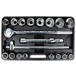 Steckschlüsselsatz 3/4" - Matt Verchromt - 20-teilig