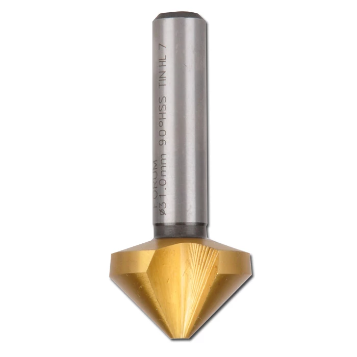 Kegelsenker 90° - HSS Oberfläche TiN2 - Mit Zylinderschaft 3 Kegelsenker 90° - HSS Oberfläche TiN2 - Mit Zylinderschaft