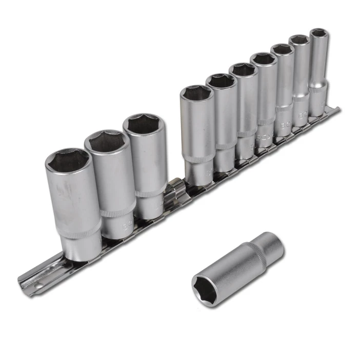 Steckschlüssel-Einsätze Tief - 8 Bis 19 Mm 3/8" 11-teilig 3 Steckschlüssel-Einsätze Tief - 8 Bis 19 Mm 3/8" 11-teilig