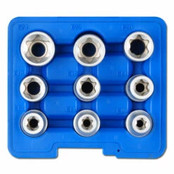 Spezial-Steckschlüsseleinsätze Für E-Profil - 9-teilig - E10 Bis E24 - 1/2"