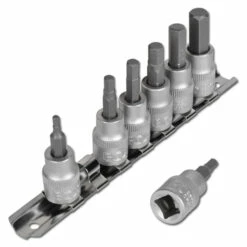 Bit-Einsatz-Set - Innen-6-kant - 7-teilig - 3/8"