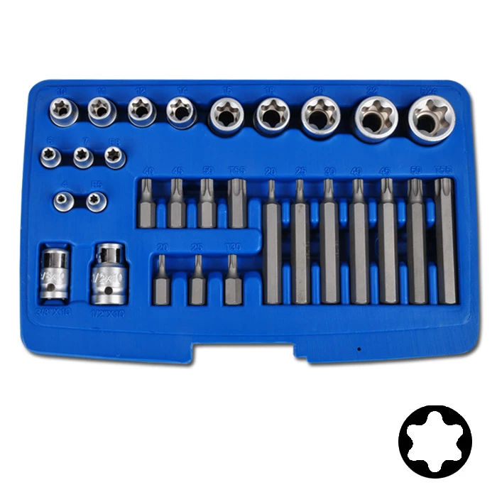 T Und E-Profil Bit -und Steckschlüsselsatz - 30-teilig 3 T Und E-Profil Bit -und Steckschlüsselsatz - 30-teilig