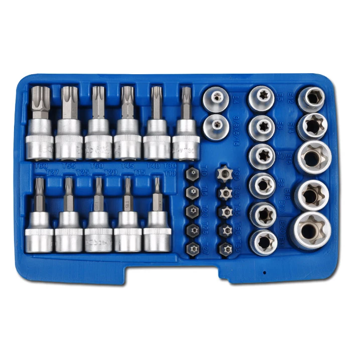 T-Profil Bit -und Steckschlüsselsatz 3/8" - 34-teilig 3 T-Profil Bit -und Steckschlüsselsatz 3/8" - 34-teilig