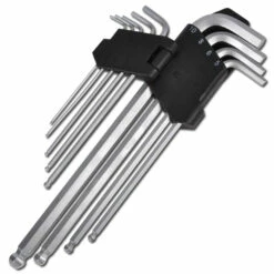 Innensechskant-Winkelschlüssel-Set 9-teilig - Extra Lang Kombiniert Kugelkopf /