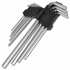 Innensechskant-Winkelschlüssel-Set 9-teilig - Extra Lang Mit Geraden Enden - SW