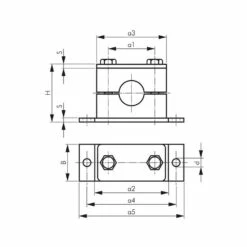 Rohrschelle - Schwere Baureihe 1 Bis 4 - Rohr-Ø 6 Bis 60,3 Mm - Mit Tragmuttern Für C-Schienen - Preis Per Stück