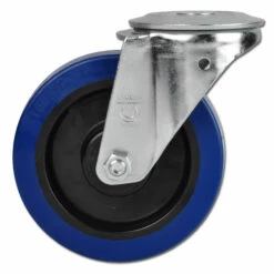 Apparate-Lenkrolle - Elastik-Vollgummi - Rad-Ø 80 Bis 200 Mm - Bauhöhe 103 Bis 235 Mm - Tragkraft 100 Bis 350 Kg