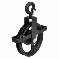 Seilrolle - Hakensicherung Und Kreuzbügel - Für Seil-Ø 18 Bis 22 Mm - Rad-Ø 190 Mm - Tragkraft 200 Kg