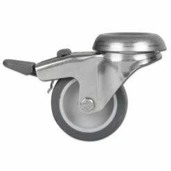 Apparate-Lenkrolle Mit Rückenloch - Rad-Ø 50 Bis 100 Mm - Bauhöhe 70 Bis 133 Mm - Tragkraft 40 Bis 80 Kg