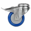 Apparate-Lenkrolle Mit Rückenloch - Doppelstopp - Rad-Ø 100 Mm - Bauhöhe 135 Mm - Tragkraft 90 Kg
