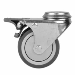 Apparate-Doppelrolle Mit Rückenloch - Rad-Ø 50 Bis 75 Mm - Bauhöhe 74 Bis 102 Mm - Tragkraft 80 Bis 100 Kg