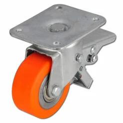 Schwerlast-Lenkrolle - Polyurethanrad - Rad-Ø 80 Bis 300 Mm - Bauhöhe 112 Bis 346 Mm - Tragkraft 180 Bis 1800 Kg