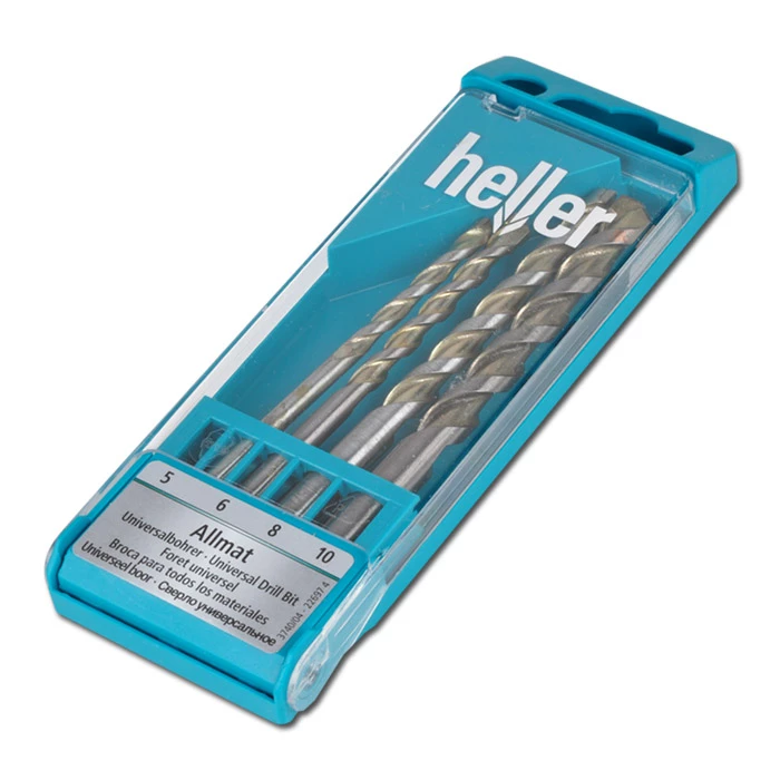 Mehrzweckbohrer-Satz - 4-teilig - Allmat - Durchmesser 5-10 Mm - Heller 4 Mehrzweckbohrer-Satz - 4-teilig - Allmat - Durchmesser 5-10 Mm - Heller – Bild 2