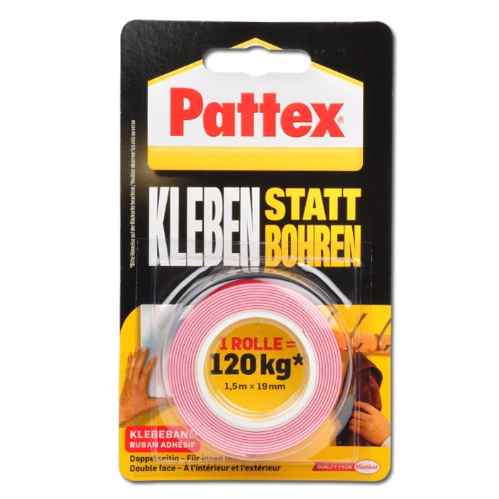 Gewebe Klebeband - Pattex Montage Klebeband "PXMT 2" - Breite 19 Mm - Länge 1,5 M - Volumen - 0,442 Cdm - Transluzent - VE 10 Stück - Preis Per VE 4 Gewebe Klebeband - Pattex Montage Klebeband "PXMT 2" - Breite 19 Mm - Länge 1,5 M - Volumen - 0,442 Cdm - Transluzent - VE 10 Stück - Preis Per VE – Bild 2