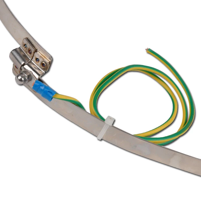 Brückenschelle - Mit Erdung - Edelstahl - Breite 12 Mm - Spannbereich-Ø 205 Bis 535 Mm - Preis Per Stück 4 Brückenschelle - Mit Erdung - Edelstahl - Breite 12 Mm - Spannbereich-Ø 205 Bis 535 Mm - Preis Per Stück – Bild 2