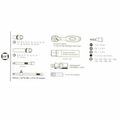 Steckschlüsselsatz 3/8" - 61-teilig - "Super Lock" / Wellenprofil 9 Steckschlüsselsatz 3/8" - 61-teilig - "Super Lock" / Wellenprofil -Heimwerkzeuge Verkauf 05 18