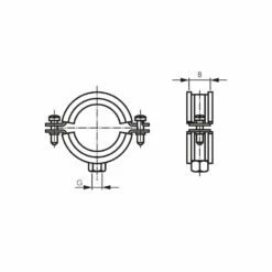 Rohrschelle - Edelstahl Mit Einlage - Spannbereich-Ø 11 - 14 Bis 244 - 250 Mm - Gewinde M8 Und M10 - Breite 20 Und 25 Mm 9 Rohrschelle - Edelstahl Mit Einlage - Spannbereich-Ø 11 - 14 Bis 244 - 250 Mm - Gewinde M8 Und M10 - Breite 20 Und 25 Mm -Heimwerkzeuge Verkauf 05 8