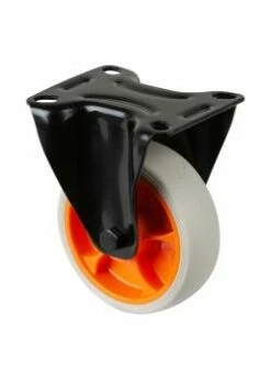 Transportrolle-Bockrolle Mit Gabel Aus Stahlblech - Rad-Ø 100 Mm - Bauhöhe 128 Mm - Tragkraft 110 Kg