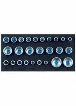 Steckschlüssel-Einsatz-Satz - Antrieb 1/2" - In Check-Tool-Modul - SW 10-32 Mm