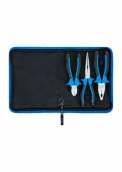 Zangen-Satz - 3-tlg. - 2-Komponenten-Griff - Reißverschlusstasche