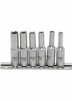 Steckschlüssel-Einsätze - Tiefe Ausführung - Antrieb 1/4" - E4 Bis E10 - 6-tlg.