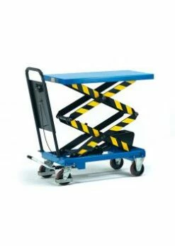 Hubtischwagen - Bis 500 Kg - Rohrschiebebügel Feststehend Verschraubt - Doppelschere Für Großen Hubbereich