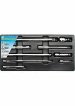 Kippverlängerungs-Satz - Antrieb 1/4", 3/8", 1/2" - 50 Bis 250 Mm - 9-tlg.