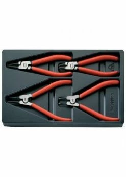 Sicherungsringzangenset - CV-Stahl - 4-teilig - Kunststoffüberzug