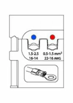 Modul-Einsatz - Für Isolierte Kabelschuhe -0,5-1,5 Mm² -1,5-2,5