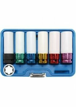 Kraft-Schon-Einsatz-Set - 1/2 " Antrieb - 15 Bis 22 Mm - CRO-MO-Stahl - 6-tlg.