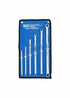 Doppel-Ringschlüssel-Satz - E-Profil-Ringköpfe - 6-tlg. - Extra Lang - SW E6 Bis SW E24