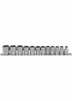 Steckschlüssel-Einsatz-Set - 10 Mm (3/8") 12-Kant - Größe 8 Bis 19 Mm - 12-tlg.