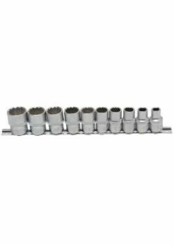 Steckschlüssel-Einsatz-Set - 12,5 Mm (1/2") 12-Kant - In ZOLL 3/8" Bis 15/16" - 10-tlg.
