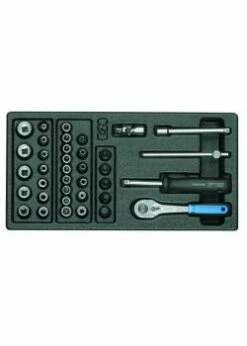 Steckschlüsseleinsatz-Set - Antrieb 1/4" 6-kant - In 1/3 ES-Modul - Gewicht 2,956 Kg