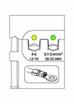 Modul-Einsatz - Für Isolierte Kabelschuhe - 0,1-0,4 Mm² -4-6