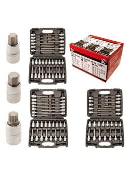 Bit-Einsatz-Sets - Innenvielzahn - Innen-6-kant - T-Profil - 1/2 " Antrieb 3 Bit-Einsatz-Sets - Innenvielzahn - Innen-6-kant - T-Profil - 1/2 " Antrieb