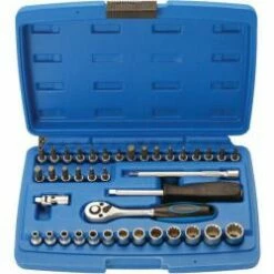 Steckschlüsselsatz 1/4" - "Gearlock" - 39-teilig - Chrom-Vanadium-Stahl