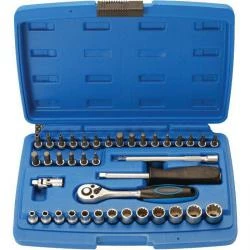 Steckschlüsselsatz 1/4" - "Gearlock" - 39-teilig - Chrom-Vanadium-Stahl 3 Steckschlüsselsatz 1/4" - "Gearlock" - 39-teilig - Chrom-Vanadium-Stahl