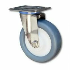 Edelstahl-Lenkrolle - Thermoplastrad - Rad-Ø 80 Bis 200 Mm - Bauhöhe 108 Bis 240 Mm - Tragkraft 120 Bis 350 Kg