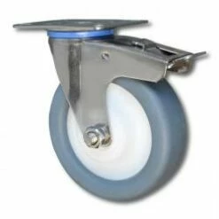 Apparate-Lenkrolle Mit Doppelstopp - Rad-Ø 80 Bis 200 Mm - Bauhöhe 108 Bis 240 Mm - Tragkraft 120 Bis 350 Kg