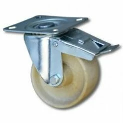 Lenkrolle Mit Doppelstopp - Bis 300 °C - Rad-Ø 80 Bis 100 Mm - Bauhöhe 104 Bis 128 Mm - Tragkraft 90 Bis 110 Kg