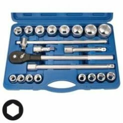 Steckschlüsselsatz 3/4" - 21-teilig - Aus Chrom-Vanadium-Stahl
