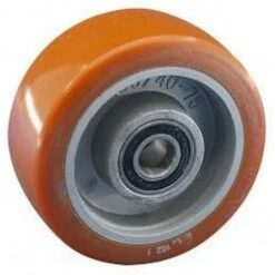 Stützrad - Für "Linde" - Polyurethanrad - Alufelge - Rad-Ø 100 Mm - Radbreite 40 Mm - Achsloch-Ø 15 Mm