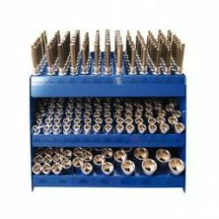 Steckschlüssel-/Biteinsätze - Matt Verchromt - 315-tlg. - Display - Vollbestückt