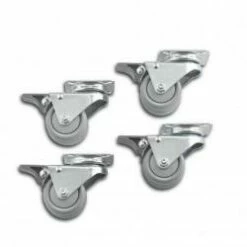 Rollen Für Strandkörbe - 4 Doppel-Lenkrollen - Rad-Ø 50 Mm - Bauhöhe 71 Mm - Tragkraft/Set 240 Kg